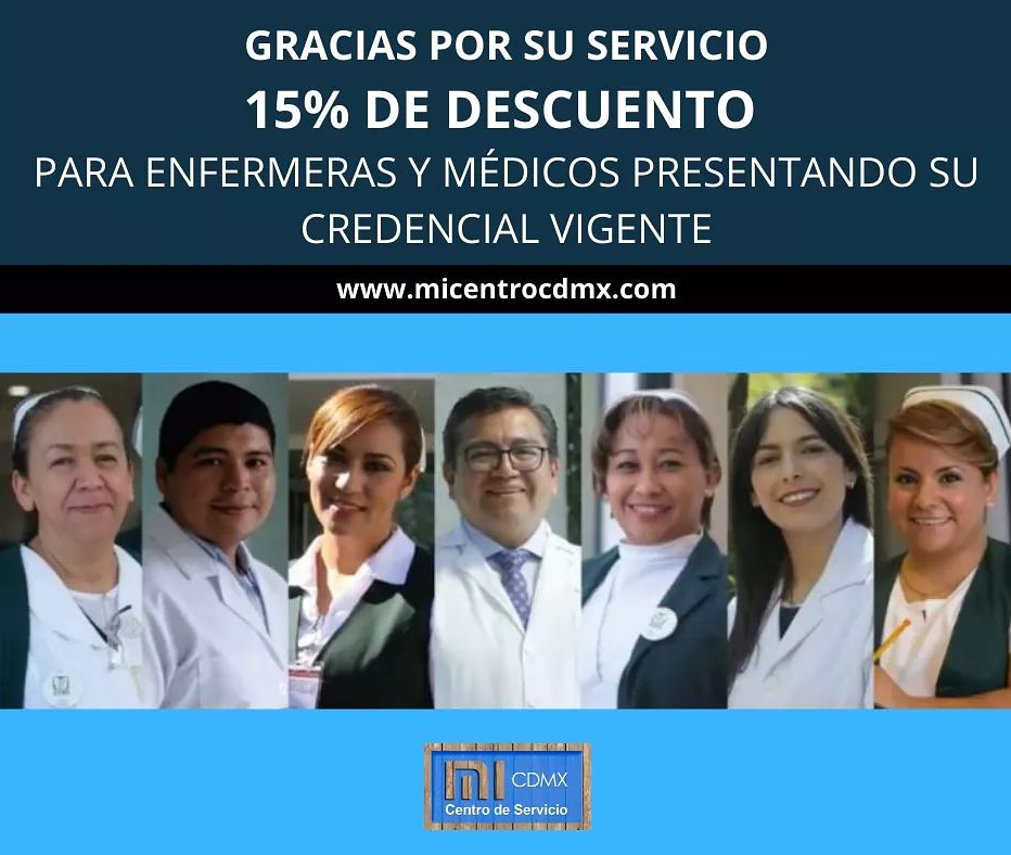 xiaomiDF's tweet photo. 📢📢15% de descuento en cualquier servicio, reparación o cambio de pantalla 📢📢 exclusivo para personal del servicio médico que presente su credencial vigente. 

🇲🇽Agradecemos y reconocemos la labor de todo el sector médico en nuetro pais. 🇲🇽

Válido hasta el 25 de julio de 2020 https://t.co/3W35yDXwm5