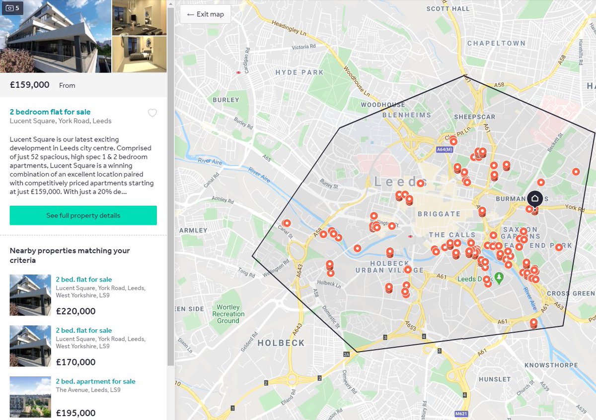 A 2-bed flat in Leeds city centre will cost you £150k to £200k. Depends on how nice you want it to be, where you want it to be etc...