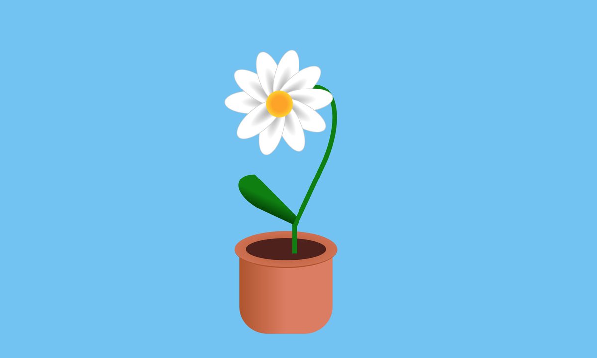 Day 55 - it's a little plant in a plant pot! I enjoyed this one  You can see it in  @CodePen at  https://codepen.io/aitchiss/pen/rNxvPGB  #100daysProjectScotland  #100daysProjectScotland2020
