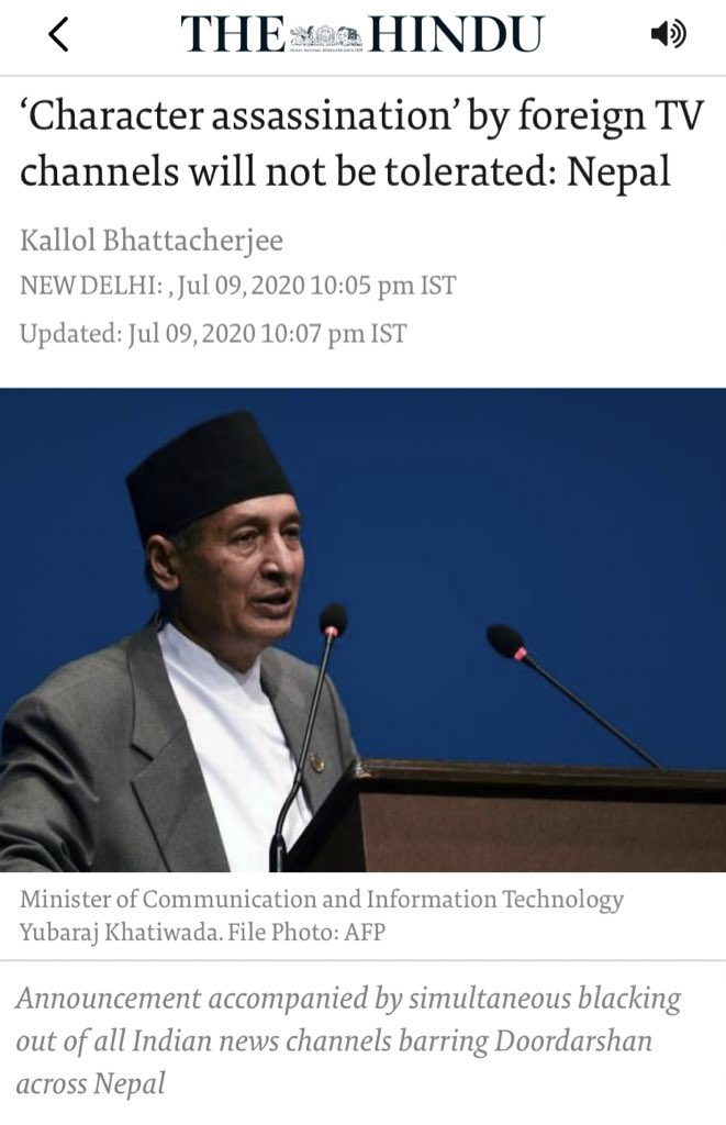 PurbashreeDeka's tweet photo. A true matter of shame! Indian tv channels could have act a bit mature &amp; handle the issues between India &amp; Nepal sensibly. Alas! Today’s Indian media can only teach you how to spread hatred &amp; mock others! #indianmedia (This is Indian media don’t be like Indian media. 😌) https://t.co/ShR81chwNU