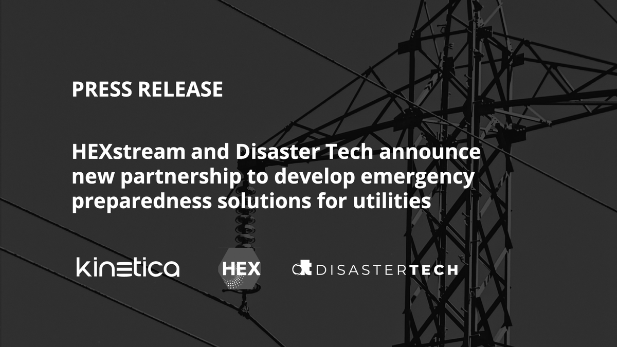 KineticaHQ's tweet image. We&apos;re excited to share @HEXstreamHQ and @disastertechinc&apos;s new partnership, powered by Kinetica, to help utilities make better and faster decisions for emergency planning, response, and restoration. Read the press release for more details prnewswire.com/news-releases/… #ActiveAnalytics