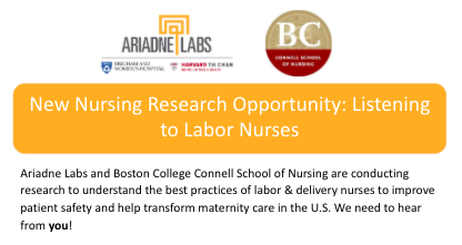 AriadneLabs's tweet photo. Are you a #labordeliverynurse #labornurse #OBNurse? We need to hear from YOU to help transform #maternitycare in the U.S. Take our 20-min survey and be entered to win 1 of 45 $100 @amazon gift cards: https://t.co/glEMG1nInU
#NurseImpact #WhyINurse #NursesLead #NursingInFocus https://t.co/ARF7d44dKn