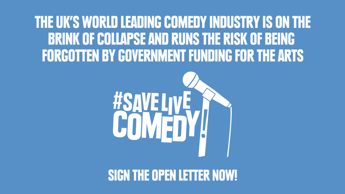 BritishComedy's tweet photo. Love comedy venues &amp; comedians? Please help in the efforts to #SaveLiveComedy. Spread the word, and sign the open letter to the government: https://t.co/ha4W9DFkWJ https://t.co/3jSMIUQQag