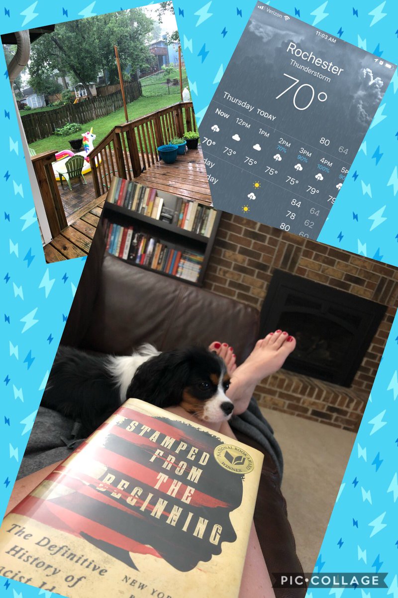cmspillers's tweet photo. The weather isn’t great for #readingbythepool but the couch is nice. It’s going to take me all summer to finis the book, but it’s worth it! So much important information... @RPSGage @GageElementary @DrIbram https://t.co/GA9bx3L41y