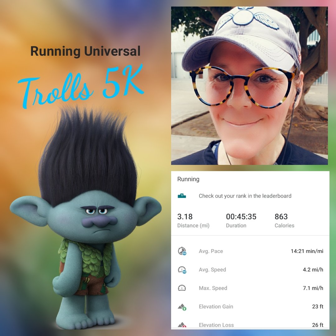 HeartXoErika's tweet photo. @UniStudios So much fun, not the same as being at @UniStudios Hollywood, but I am looking forward to the next race, virtual or in park, I am there! 💙🥰 #runninguniversal #DreamWorks #5k #10k https://t.co/BdroVyecM9