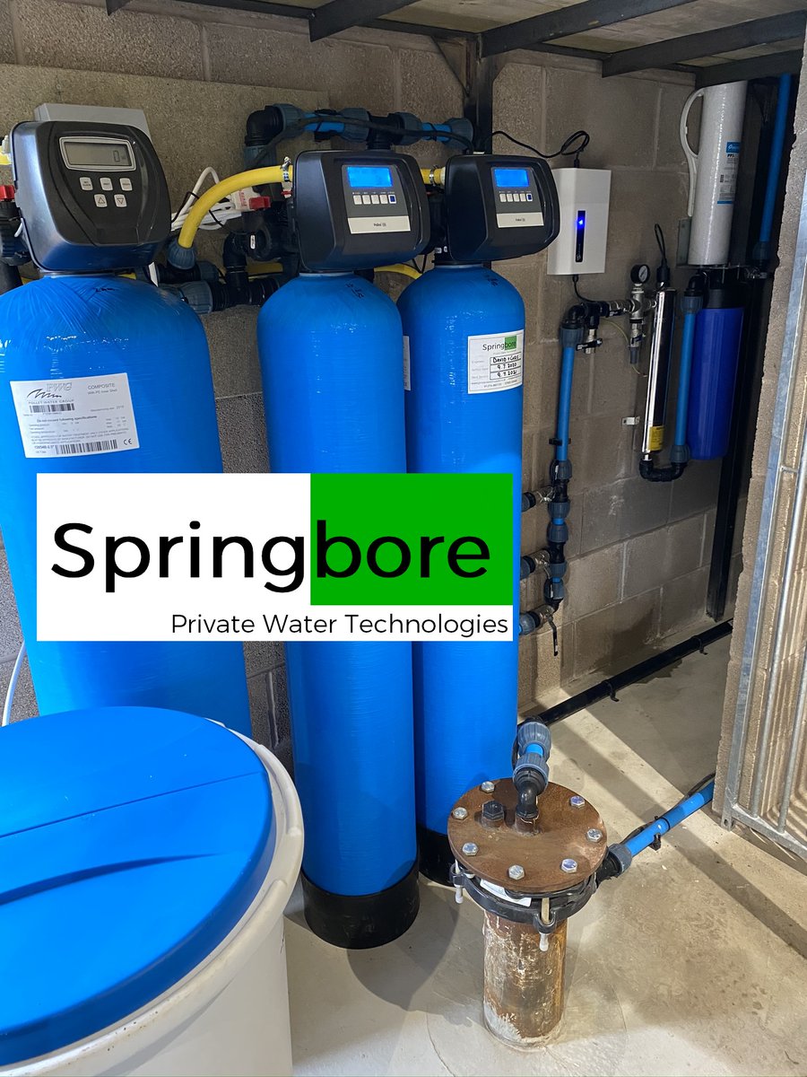 A water filtration system for a newly drilled borehole completed today in Rathmell, North Yorkshire. The untreated water has high turbidity, iron and manganese. Springbore designed a system to treat all failures. Using a mezzanine floor reduced the footprint of the filtration.