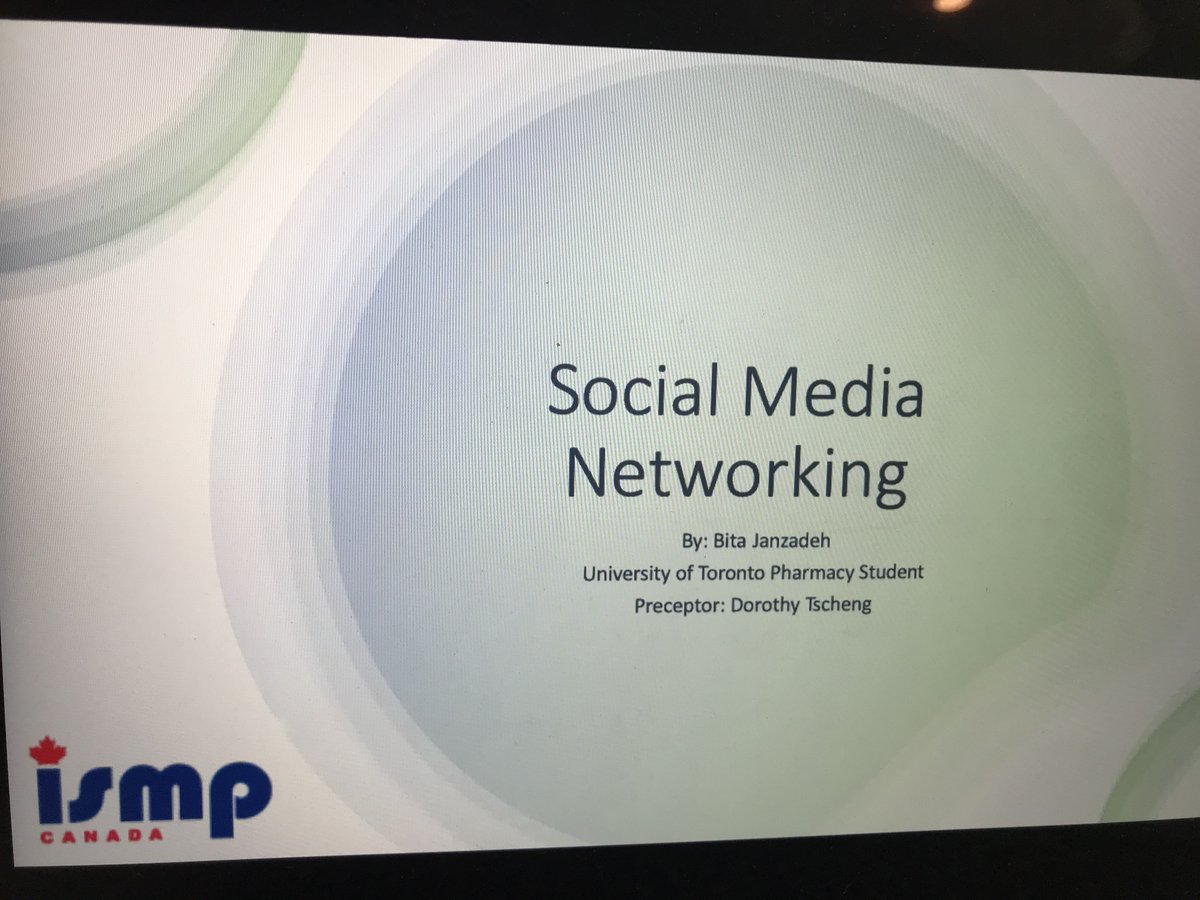 Thank you <a href="/_bitaj/">Bita ✨</a> for your <a href="/UofTPharmacy/">Leslie Dan Faculty of Pharmacy</a> PharmD practicum <a href="/ISMPCanada/">ISMP Canada</a> with preceptor Dorothy! Your work will help us to better engage and improve med safety! #MedTwitter #RxTwitter