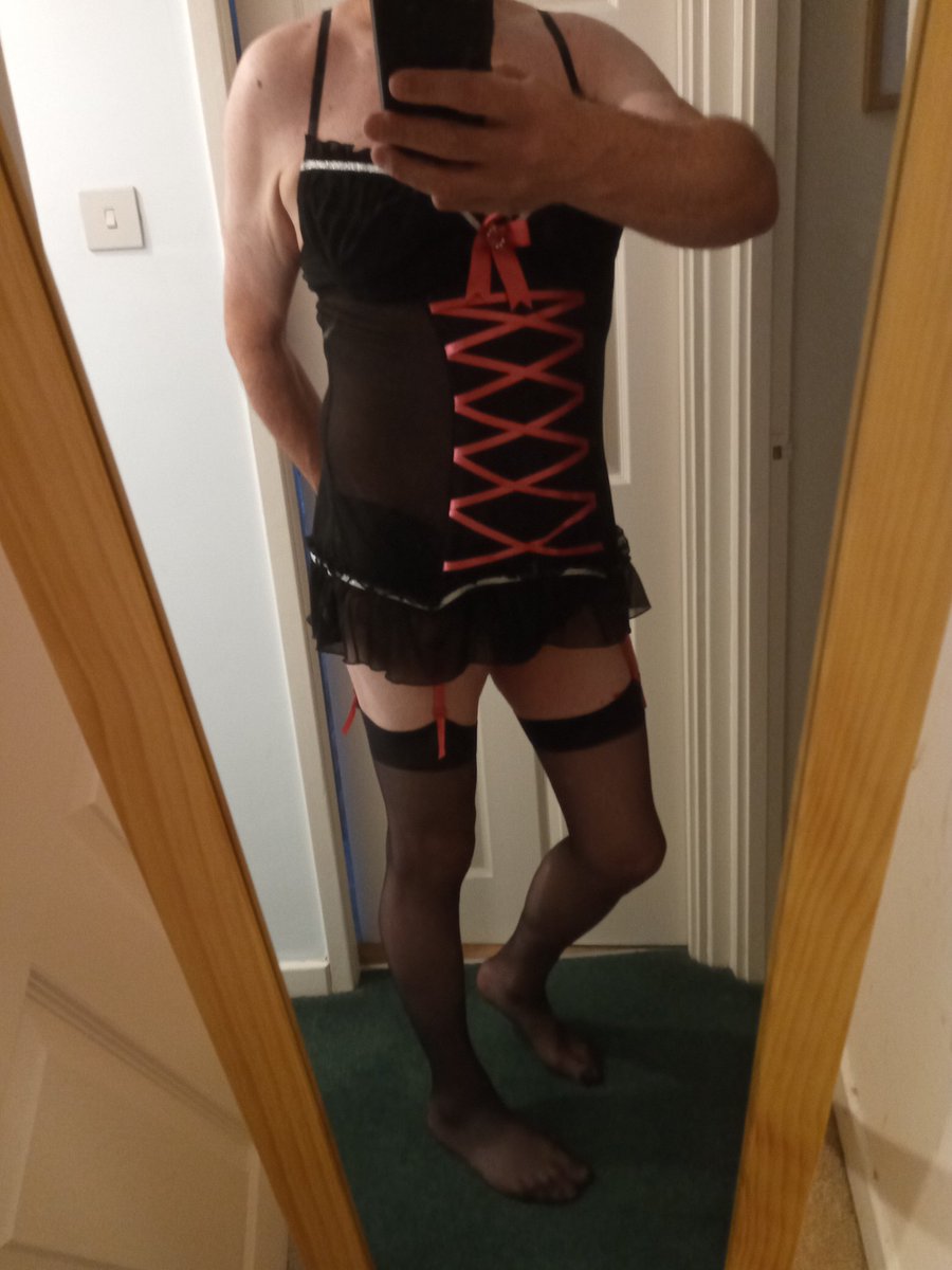 xd44uk's tweet photo. Dressing up in stockings xx #ukcrossdresser #sissy #meninlingerie #basque https://t.co/m2iYXtphAu