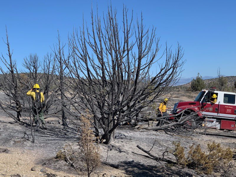 TMFPD's tweet image. #tmfr #firefighters Brush 33 on the #NumbersFire, mopup and securing control lines around structures and properties. #wildfireseason2020