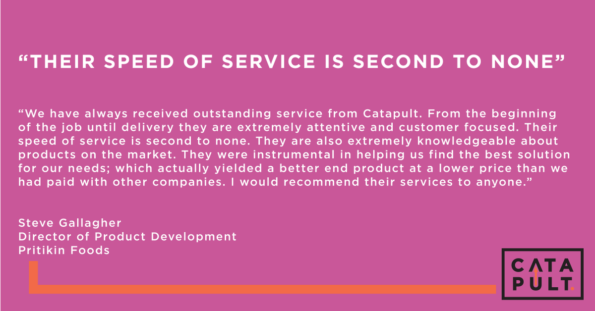 catapultprint's tweet photo. Thanks Pritikin Foods for the kind words.
 
Unrivaled quality, lower prices, quick turnaround and unbelievable service is what we do!

#PrintRedefined https://t.co/PcfI541bC8