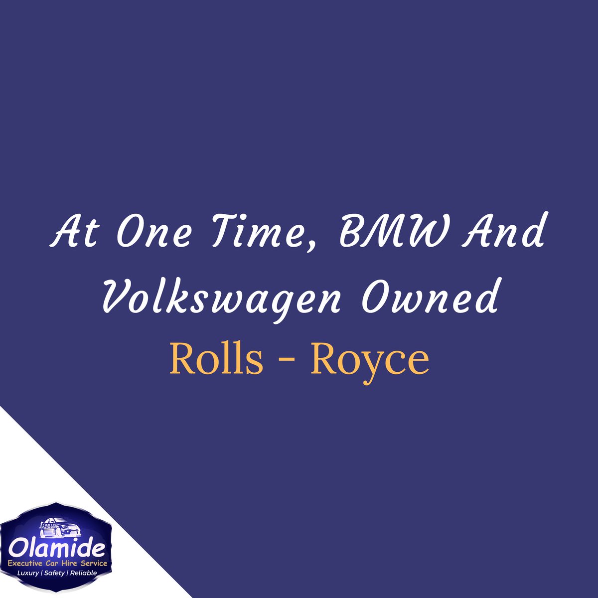 exec_carhire's tweet image. A lot of people don’t realize it but, at one time, Volkswagen actually owned a big chunk of BMW’s prized brand, Rolls-Royce.
Why haven't you booked a car from our collections? We are here for you. 
ecs.page.link/1j7Rd 
#rental #carrentalservice #valuebasedtechnology