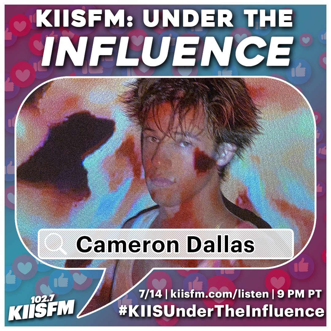 1027KIISFM's tweet image. .@camerondallas is joining @ItIsMeEJ on-air Tuesday 7/14 to chat about his new music + more 🎶!

Listen live: kiisfm.com/listen 🎤

#KIISUnderTheInfluence #CameronDallas