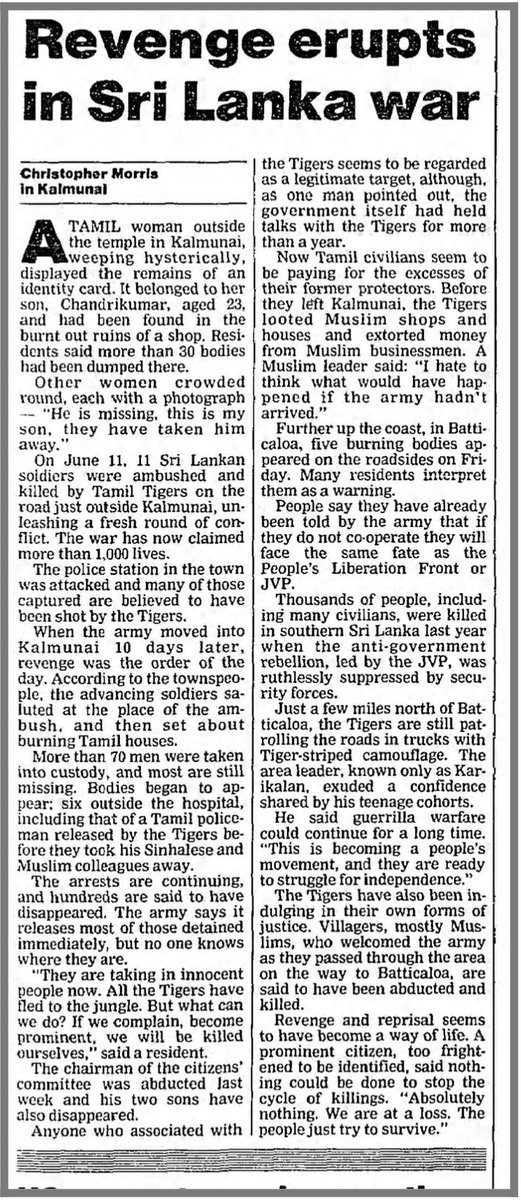 MarioArul's tweet photo. 40 years ago today in the @guardian: Tamil women were searching for their loved ones back then - and till this day thousands are still awaitinganswers. https://t.co/WtquuUYNup