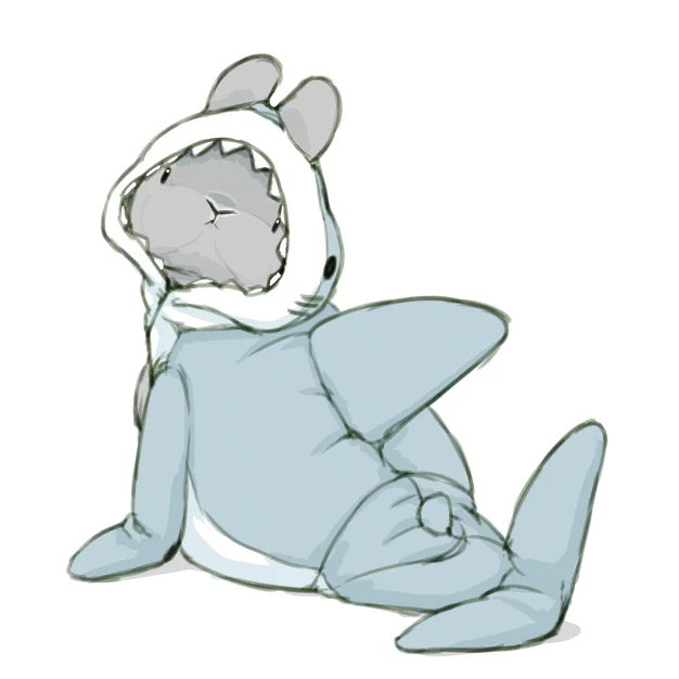 きぐるみパジャマ サメごっこ 