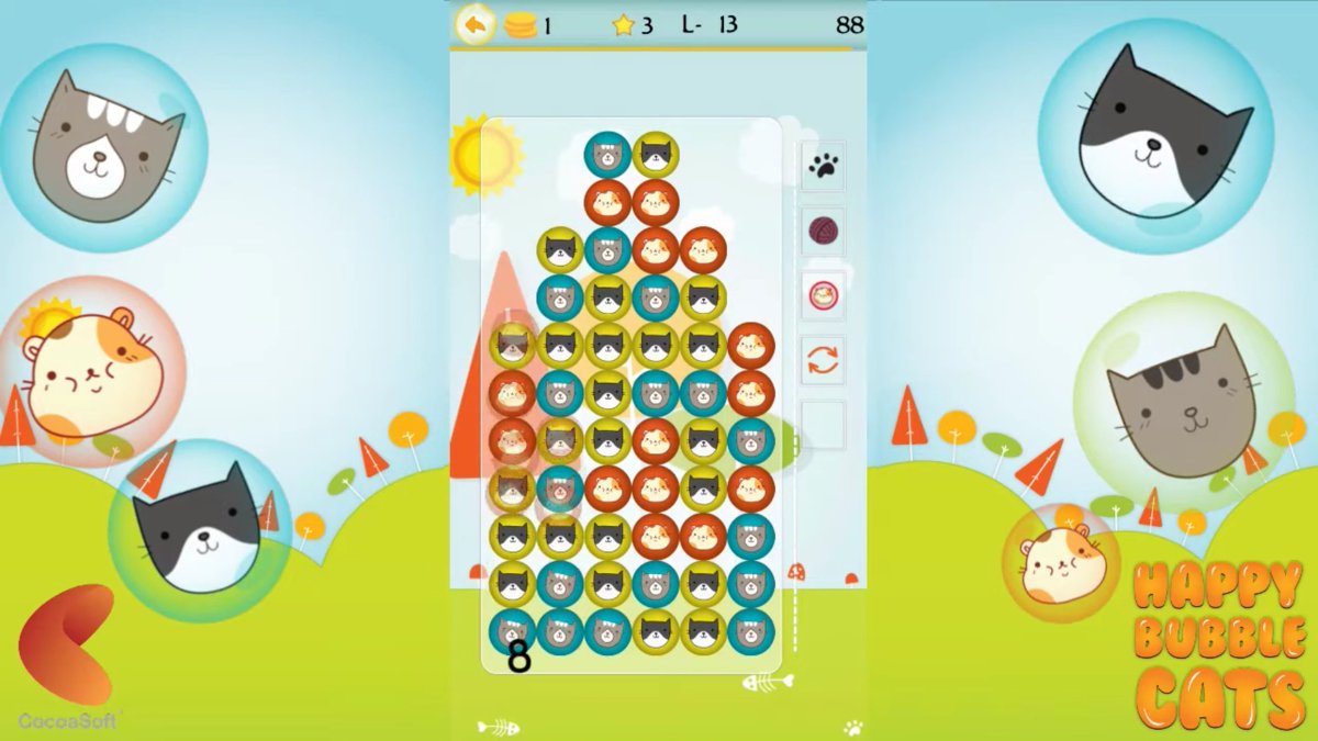 Allox's tweet photo. Happy Bubble Cats Puzzle Game by CocoaSoft https://t.co/MHUOTUDi1v