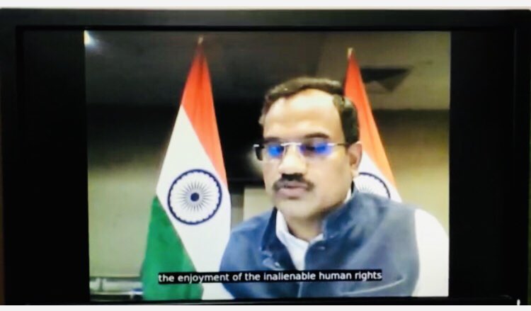 MahavirSinghvii's tweet photo. Led #Indian delegation in UNOCT #VirtualCTWeek
Webinar IV -Protecting and Promoting #HumanRights for Building Resilience against #Terrorism and brought out the abysmal record of Pak in human rights abuses. #combatingterrorism. @UN_OCT @DrSJaishankar @harshvshringla @MEAIndia https://t.co/EiuKBWzZPa