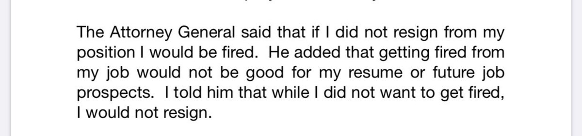 Former SDNY US Attorney Berman’s opening statement for his closed-door House Judiciary Committee testimony: Barr told him to resign or he’d be fired. Berman told the AG he would not resign. The next day, Barr lied to the American people, saying Berman had  decided to step down.