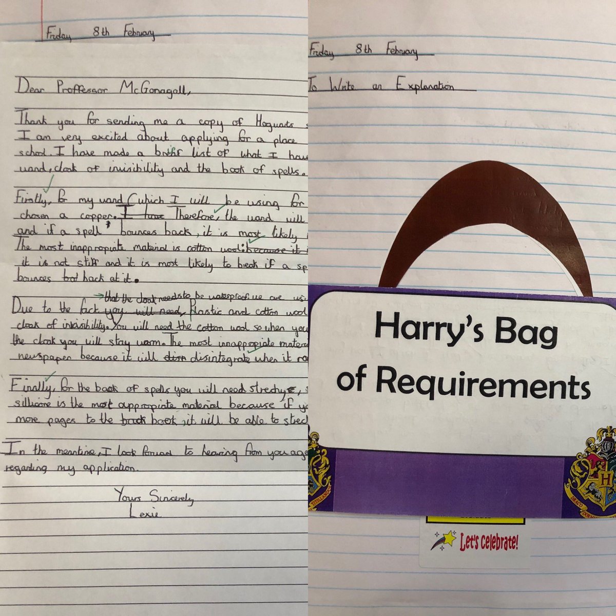 MissBeckyPowell's tweet photo. The Year 5 mini mission, Harry Potter, gave ‘properties of materials’ a great purpose as they became scientists by testing different materials in order to choose the most suitable ones for Harry’s equipment for Hogwarts 🧙‍♂️@TheConcentricC helps children LOVE learning!💗 https://t.co/0IaKbMJzC6