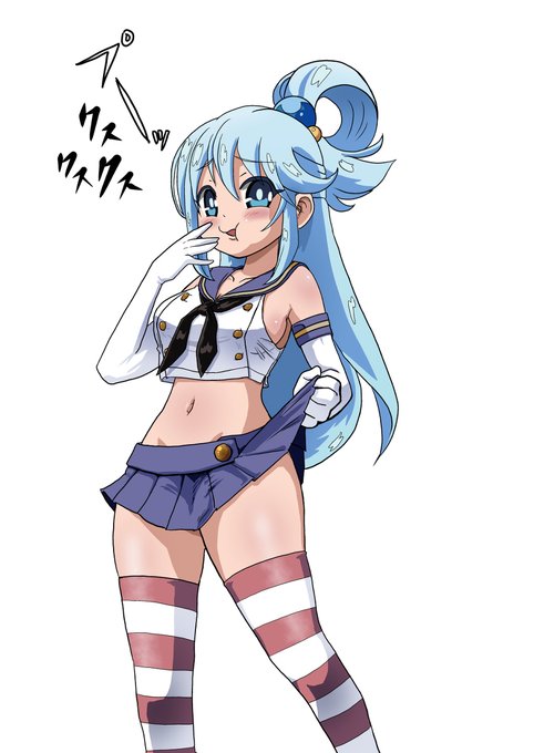 カズマが用意した島風の服を着る女神 #このすば #アクア #衣装チェンジ https://t.co/WzJLuKL5AV 