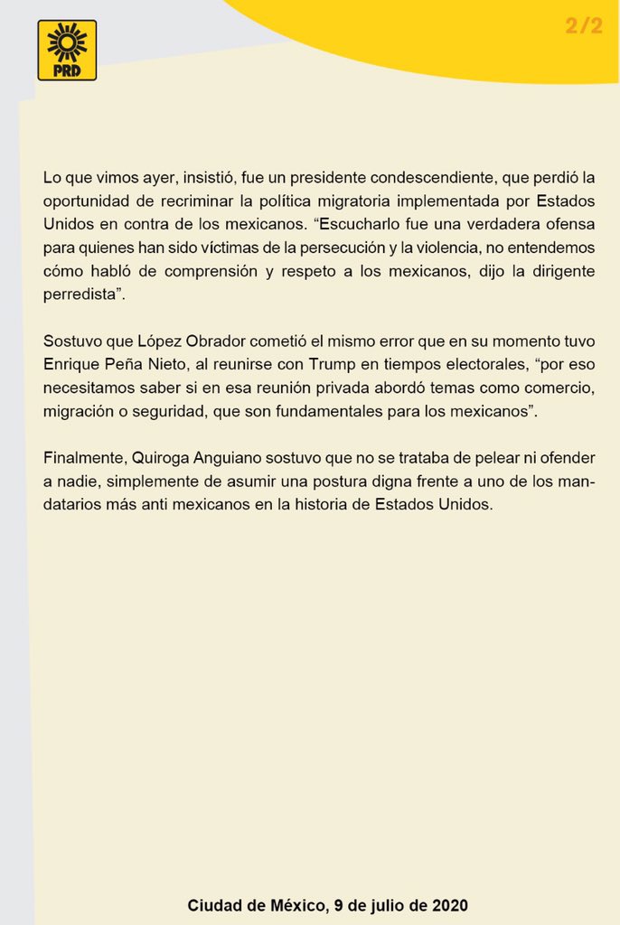Urge conocer los acuerdos privados que tuvieron los Presidentes de México y Estados Unidos: <a href="/KarenQuirogaA/">Karen Quiroga A</a>