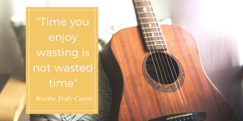 There's a huge emphasis these days on being busy, but when do we take the time to enjoy our lives? If an activity isn't productive, that doesn't mean it's a waste of time. Remember to create space in your life to enjoy yourself! #hobbies #FridayThoughts