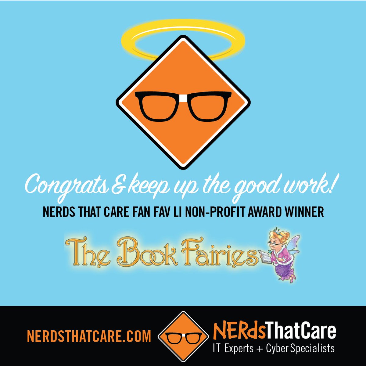 NerdsThatCare's tweet image. #Congrats #NerdsThatCare Fan Favorite #LINon-profit Imagine Award Winner @TheBookFairies

We’re honored the $3,000 prize awarded will allow #TheBookFairies to put an additional 12,000 books into the hands of people in need! 
#GoodNews #BookNerds #GivingBack
