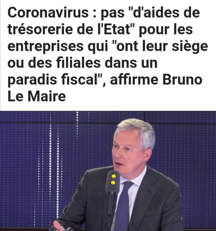 raphpradeau's tweet photo. Vous vous souvenez ?

@BrunoLeMaire annonçait que les entreprises présentes dans les paradis fiscaux n'auront pas droit aux aides publiques.

C'était en avril.
 
Pourtant ce jeudi LREM a repoussé un amendement #PLFR3 qui permettait de concrétiser cette promesse ! 

#TeamTartuffes https://t.co/Z4MA6elxT9