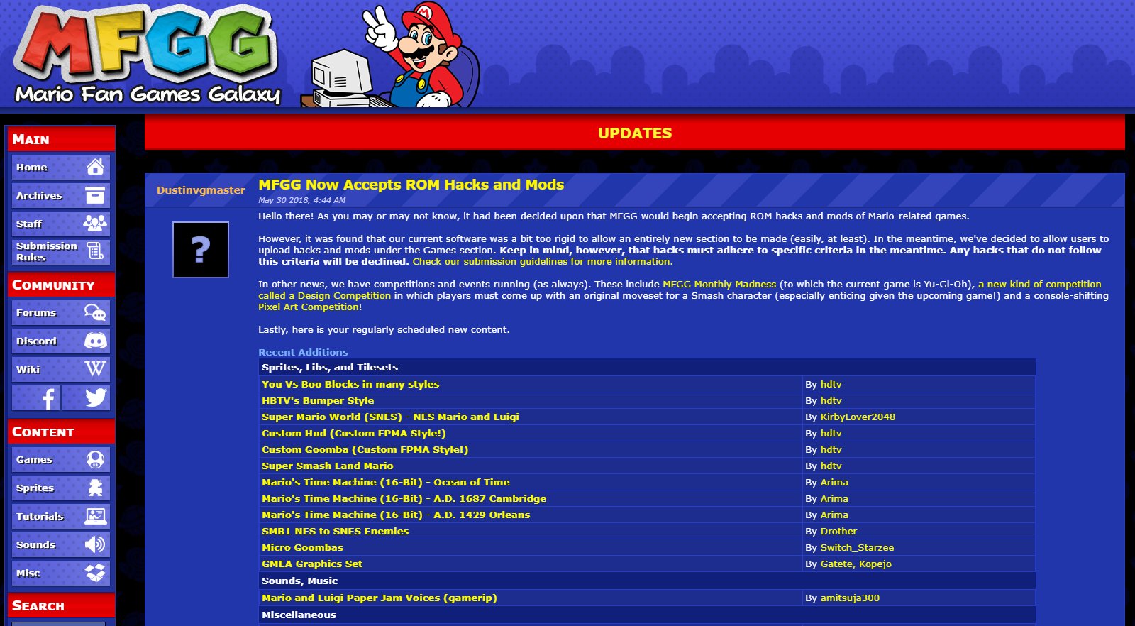 Games - MFGG - Mario Fan Games Galaxy