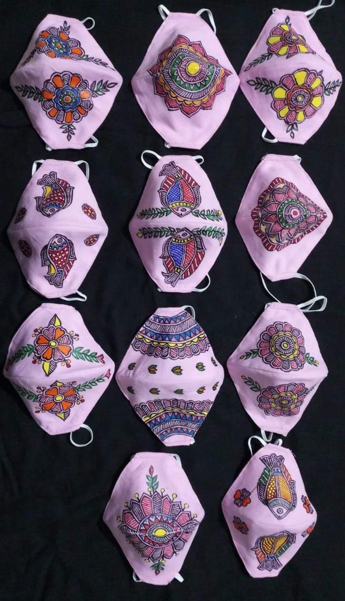 AnshuMandal19's tweet photo. Mithila ( madhubani) painting masks made by Anshu Mandal. 8709705207 https://t.co/xPKZrUdgUB
