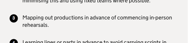 Productions should be fully mapped out in advance of rehearsals.Collaborative staging decisions are now BANNED. STAND WHERE YOU ARE TOLD THE GOVERNMENT SAID SO. NO NOT THERE, *THERE*.