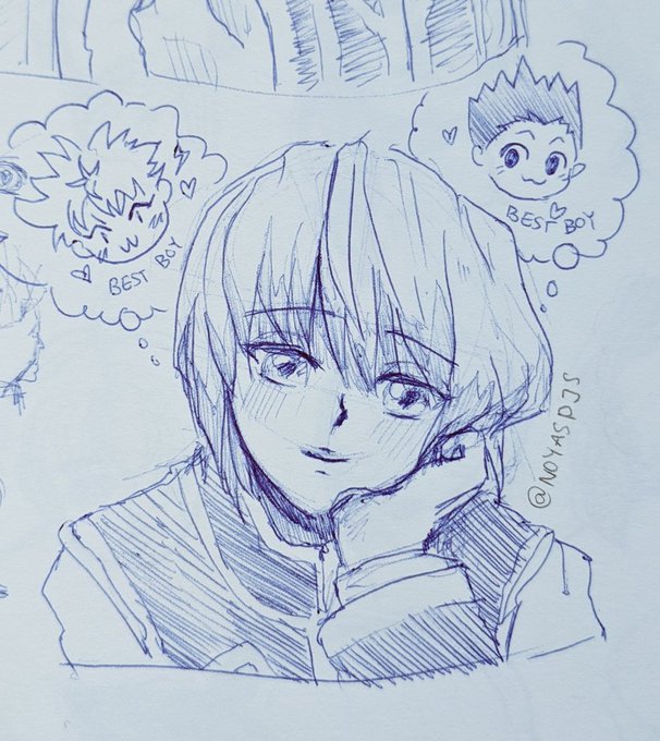 Some old kurapika character studies!! I drew them in March ? that was when I realised he's really hard to capture properly lmao 