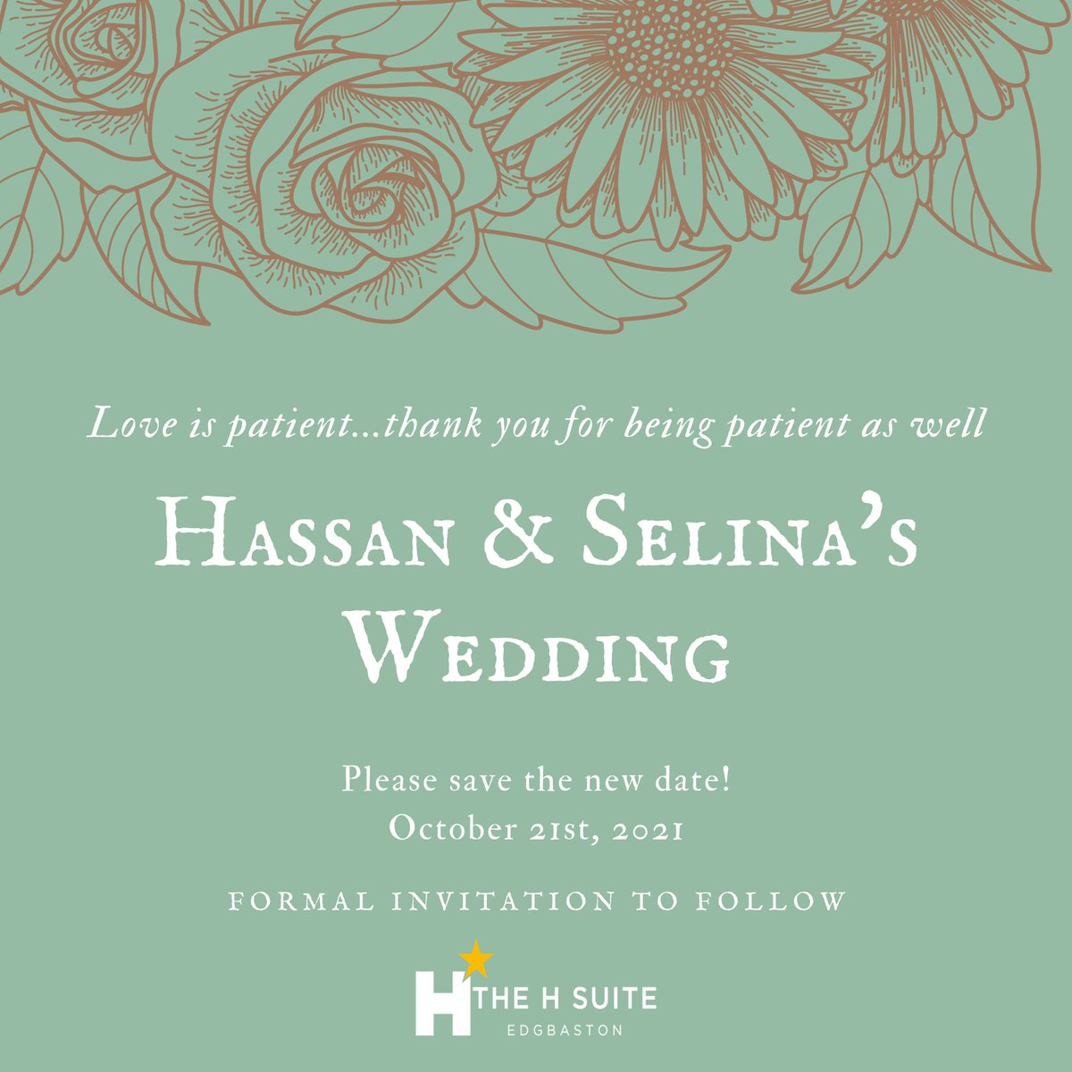 💍"We can't say we do....without all of you."💒 As part of our commitment to supporting couples who have had to reschedule their #wedding here at The H Suite, we have offered a complimentary ‘Save the Date’ e-card design service. #CustomerService #CustomerExperience #customer ...