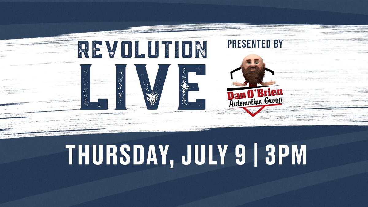 Who’s ready for Revolution Live presented by @DanOBrienCars at 3PM?! @jeff_lemieux and I are back to give you everything you need to know ahead of the #NERevs Group C opener vs. #IMFC! Catch the show streaming on Twitter, Facebook, and YouTube shortly!