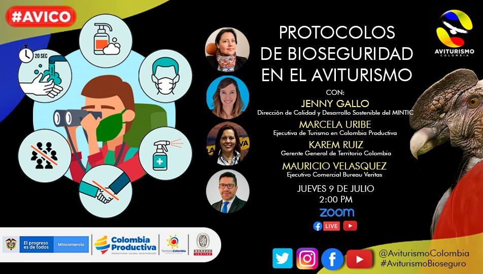 ¿Cuándo y cómo volveremos a realizar Turismo y Aviturismo en nuestros territorios?; ¿Cómo cuidarnos y cuidar a los demás durante la actividad? Acompáñanos a resolver estas y otras preguntas en el conversatorio: PROTOCOLOS DE BIOSEGURIDAD EN EL AVITURISMO

youtu.be/IRwBouKKLWQ