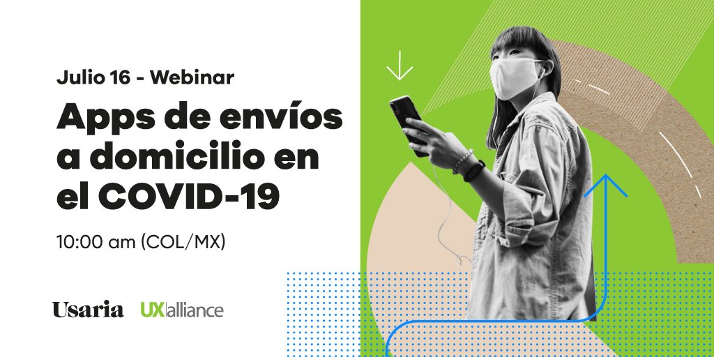 UsariaDesign's tweet photo. [📺Webinar] ¡Qué gusto ser anfitriones!

Conoce las decisiones tomadas por más de 40 apps de envíos a domicilio en el contexto de #COVID19; un estudio liderado por @UsariaUX junto a 12 compañías de la @UXAlliance en 17 países.

📌Registro: https://t.co/JuAKEU8zRz (ESP🇪🇸-ENG🇬🇧). https://t.co/MPK1IVafRR
