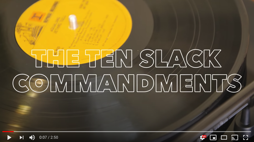 RobButler's tweet photo. 🔊⬆️ SOUND UP! 🚨
Check out the 10 Slack Commandments for working in a #GCFlex #remoteworking environment.
Now we need to make a #GOC version of this for #MSTeams. I think I know who to ask...
Great find @mackenz_kitchen!
https://t.co/gbt9zvO1O9 https://t.co/7qqUunT2N7