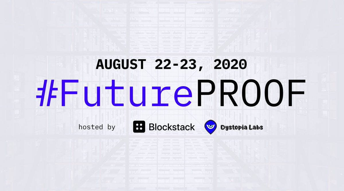 Stacks's tweet photo. Over 35 speakers are joining #FuturePROOF to discuss:

🔑  Self-sovereignty &amp; privacy
⛏️  Mining innovations with PoW &amp; #BTC
🎲  Game theory, security &amp; governance

More speakers will be added daily. Register and tune in from Aug22nd–23rd: https://t.co/tIGXI1yIw9 https://t.co/NRlc2GZdw3
