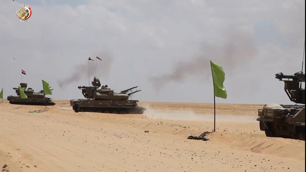 Air defence did some live fire shooting, SA-2 (Egyptian variant طائر الصباح) and Shilka