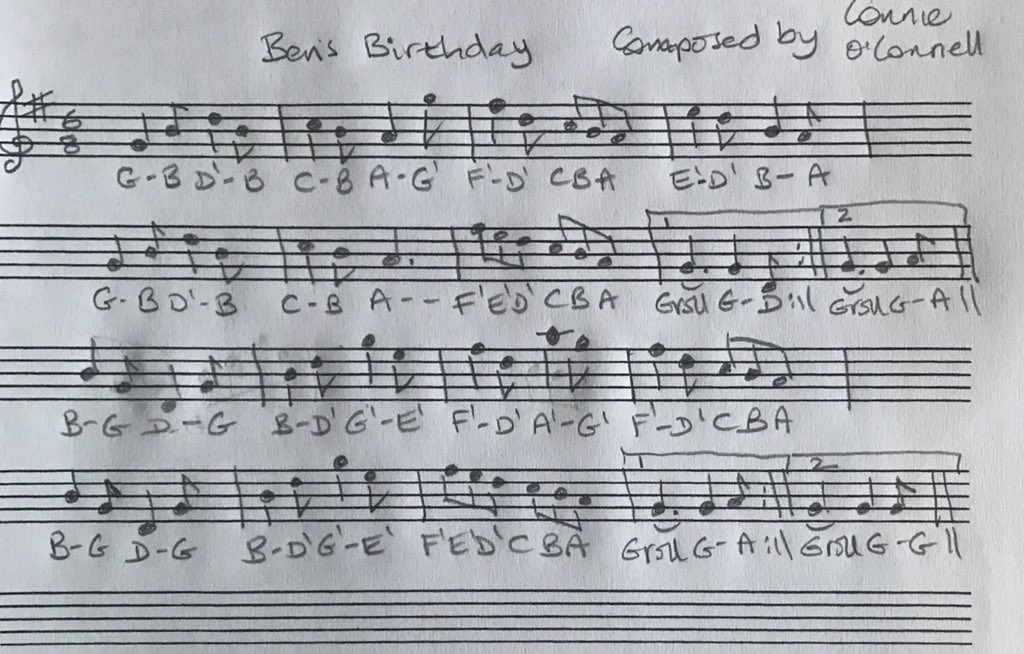 Maire Ni Chaoimh As Yesterday Was Ben Lennon S Birthday Tunes Associated With Him Started Today S Ss Willieclancy Online Fiddle Class Ben S Birthday Composed By Connie O Connell The Heel And