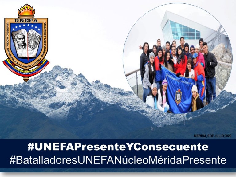 VrrAndes's tweet photo. #BatalladoresUNEFAVrrAndesPresente Desde los Núcleos que conforman la Región @VrrAndes le decimos al mundo entero que siempre mantendremos la lucha. #UNEFAPresenteyConsecuente @UnefaVEN @angiolillofp @NicolasMaduro @vladimirpadrino https://t.co/vNmNvOphlB