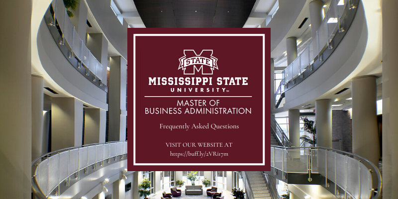 MSStateMBA's tweet photo. Have questions about the on-campus MBA program? Here are a few FAQ regarding the program! For more information about the program, visit our website at https://t.co/5rOCe4Gpcl. You can also contact us at gsb@business.msstate.edu or 662-325-1891. #msstatemba https://t.co/2RfqgPJOwR