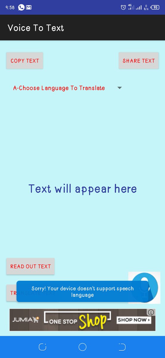 SkRajiTech's tweet photo. This is a VOICE TO TEXT Android Application developed by me.
Speak text, translate to many languages including Hausa, Igbo, Yoruba.
Faster in sending text, e-mail and social media talks with ease and accuracy in transcribing.
Download on playstore here ๐https://t.co/OqdUvmMDVz https://t.co/FdQzgjHIZD