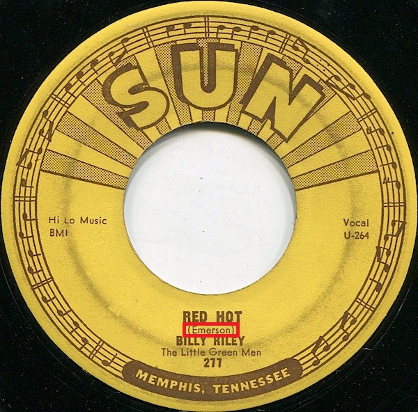Dylan spoke of Billy Lee Riley's song "Red Hot": "It could blast you out of your skull. Change your life. ... I must have been only 15 or 16 when I [heard it] & it's impressed me to this day. I never grow tired of listening to it.""Red Hot" was written by Billy Emerson. (8/10)