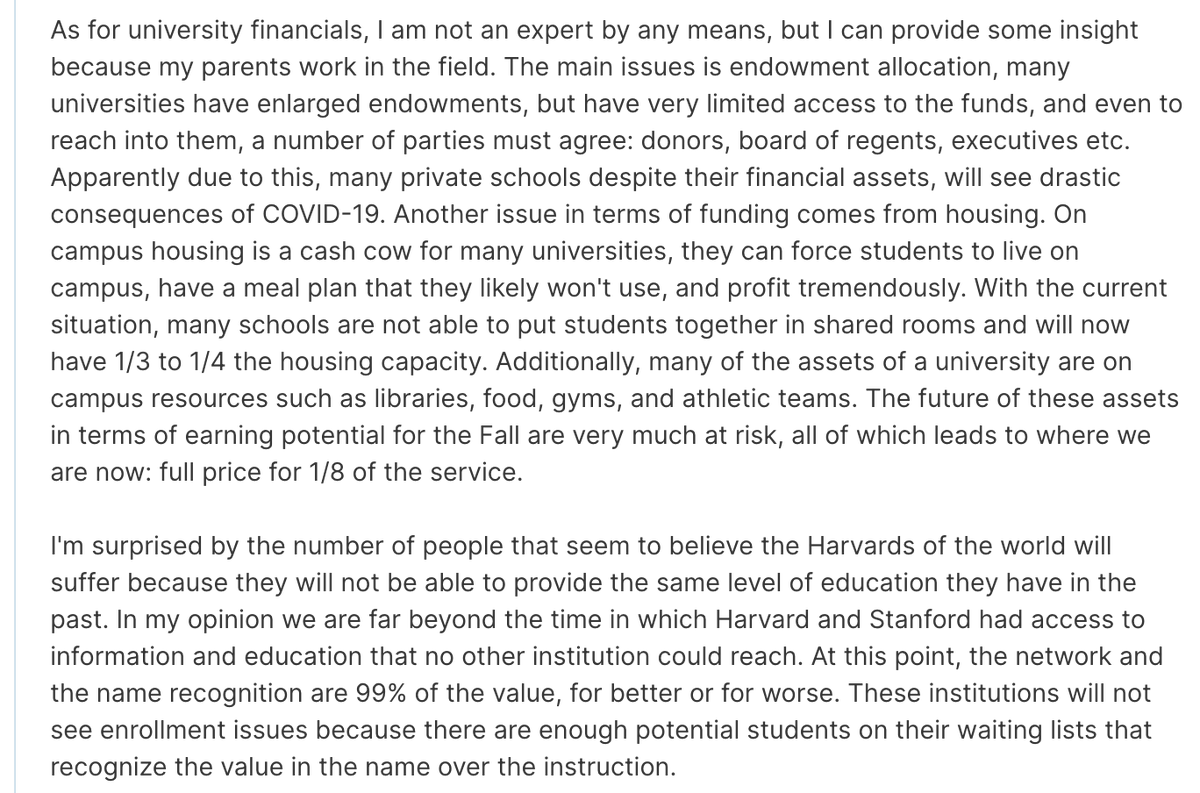 nikillinit's tweet photo. This week I asked Get Real members about their thoughts on Harvard going virtual. This response was super interesting https://t.co/GfQng9Afbw