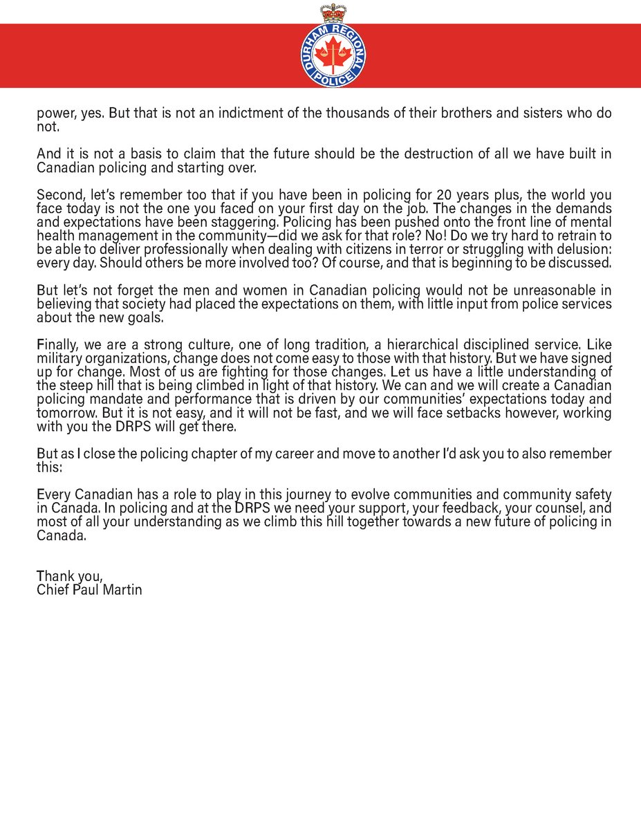 DRPS's tweet photo. Statement from Chief Paul Martin. 

Link to Website - https://t.co/NfcbaP2fBK https://t.co/OuuSEHrddV