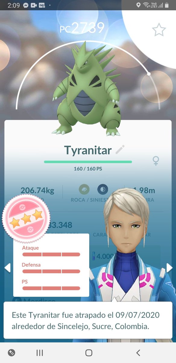 algemagames's tweet photo. No me lo puedo creer, acabo de hacer esta incursion  de tyranitar con mis dos cuentas y me llevo este 💯 de ivs #PokemonGo #incursionesGo #GOBattleLeague @NidosPokemonGo @PokemonGoAppLA @JuvlaG @canfirot @JoseduGames https://t.co/68GtyWNLTr