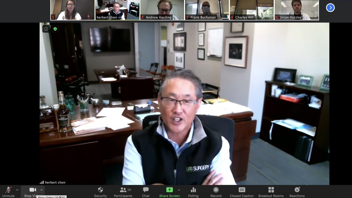 Thanks to <a href="/herbchen/">herb chen</a>, Chair of Surgery and Surgeon-in-Chief at <a href="/UABSurgery/">UAB Surgery</a>, for a great Grand Rounds on Parathyroid Surgery and additional session with the residents and medical students regarding a career in academic surgery.