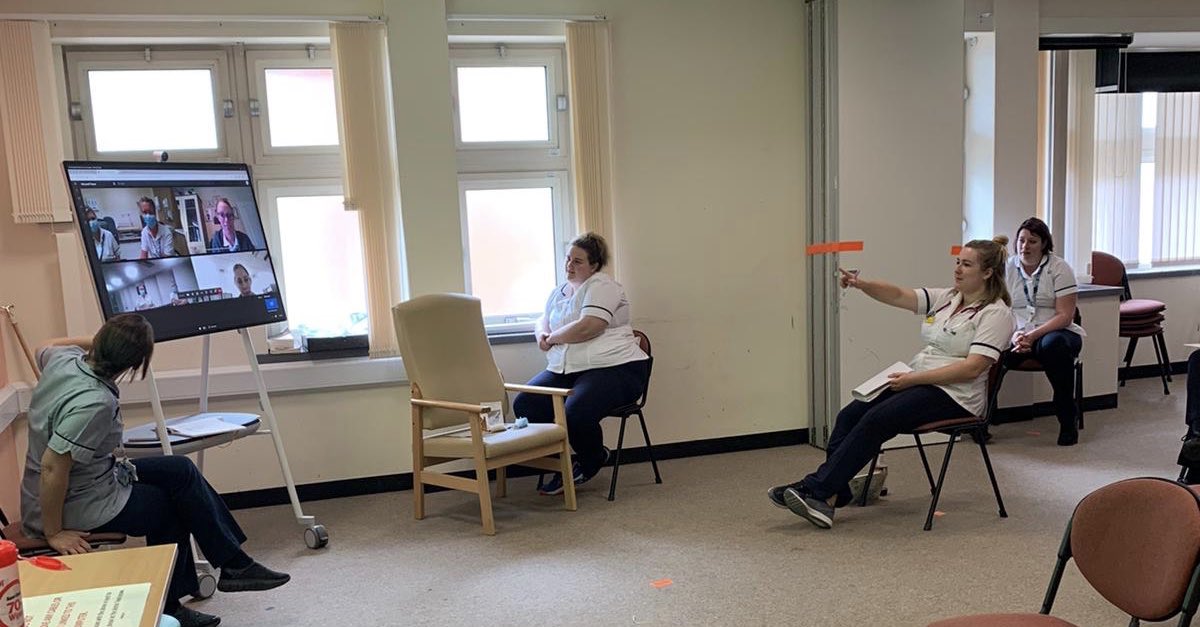 RachelW82082277's tweet photo. Great for @Haywoodsam and me to see a total of 24 of our fabulous student links at the (socially distanced and Teams) PT and OT SLG meetings today to discuss and problem solve going forwards. Your support is invaluable, thank you! #uhdbplsu #placementcapacity #therapistsrule https://t.co/zSW63WFsMt