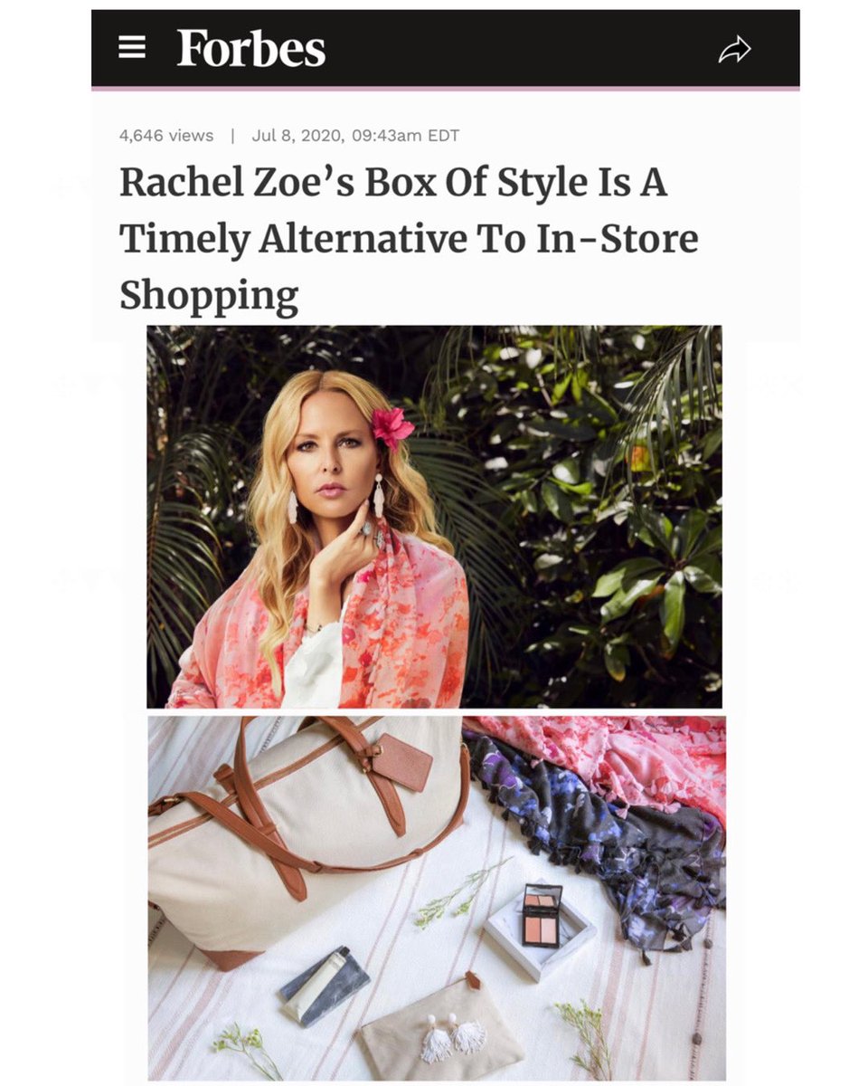 RachelZoe's tweet photo. Thank you @Forbes for loving the #boxofstyle as much as I do! We have SO many exciting things to come! XoRZ ✨ https://t.co/D4YkYQmuPx https://t.co/5jTGq9kwvE
