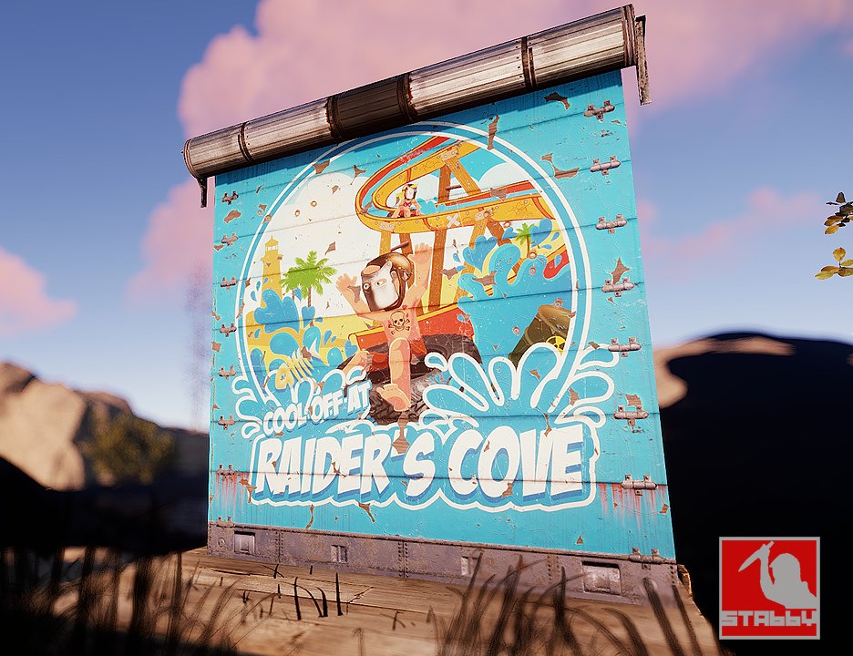 Horrorview's tweet photo. The Raider's Cove Garage Door is IN-GAME! Thanks for your support folks! Buy it Here! https://t.co/73rjwSuzc6
@playrust #rustskins #skinsforrust #rustdlc #rustgame #rustsummerdlc #facepunch https://t.co/YYZP4ZFKaC